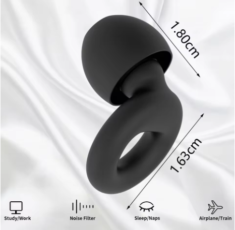 Bouchons d'oreilles réutilisables - Ultra doux & silencieux - Pack 4 tailles (XS à L)