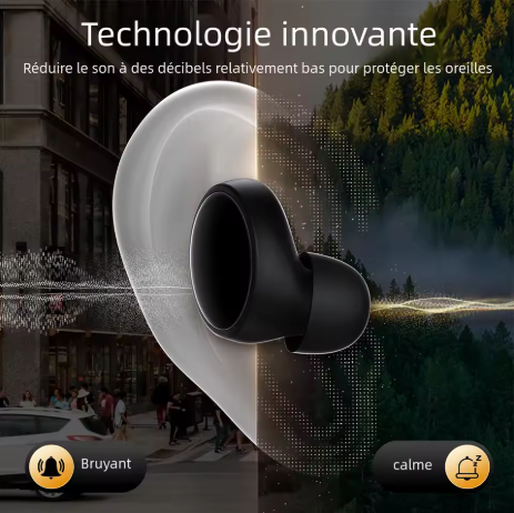 Bouchons d'oreilles silencieux -  Réduction du bruit pour sommeil, concerts et travail.